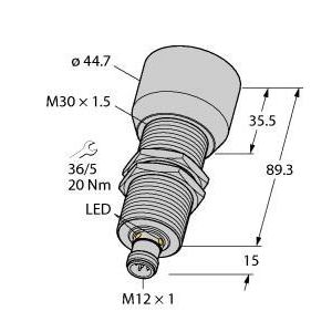 Turck - Ultraschall Taster Ultraschallsensor RU600U-M3 #1610037  − 1 Stück