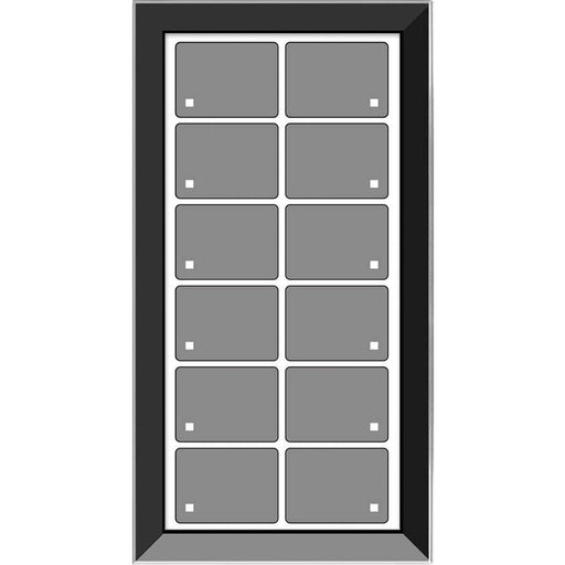 Issendorff - Bussystem-Tastsensor Glas-Tastenfeld rahmenlos LCN - GTS12B sw m.12 Tasten,12LED − 1 Stück