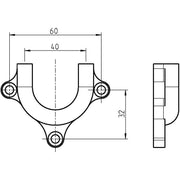 DELTA DORE - Zubehör/Ersatzteile für Tor-/Rollladenantriebe Gegenlager Kunststoff 4021 z. Anschrauben