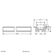 EVN Lichttechnik - Mechanisches Zubehör/Ersatzteile für Leuchten Alu-Profil APXST300 300cm-Alu eloxiert