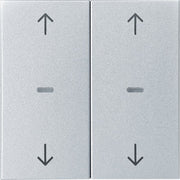 Berker - Abdeckung/Bedienelement für Installationsschalterprogramme Abdeckung Tastsensor-Modul 80961383 2-fach alu