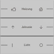 Gira - Bussystem-Tastwippe Wippenset 3-fach indiv. 5763015 Tastsensor Grau