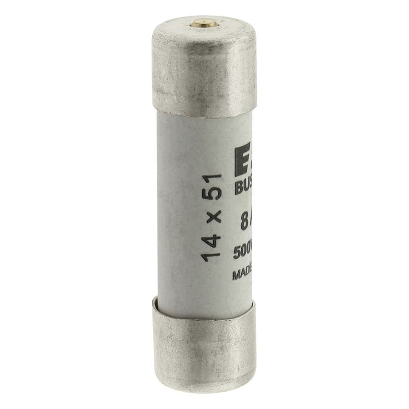 Eaton - Zylindrische Sicherung Sicherungseinsatz Nieders. CYL GG 14,#C14G8S 8A AC 500V 120kA − 10 Stück