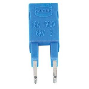 Harting - Zubehör/Ersatzteile für Industriesteckverbinder Steckbrücken 09330009821 2x blau − 5 Stück