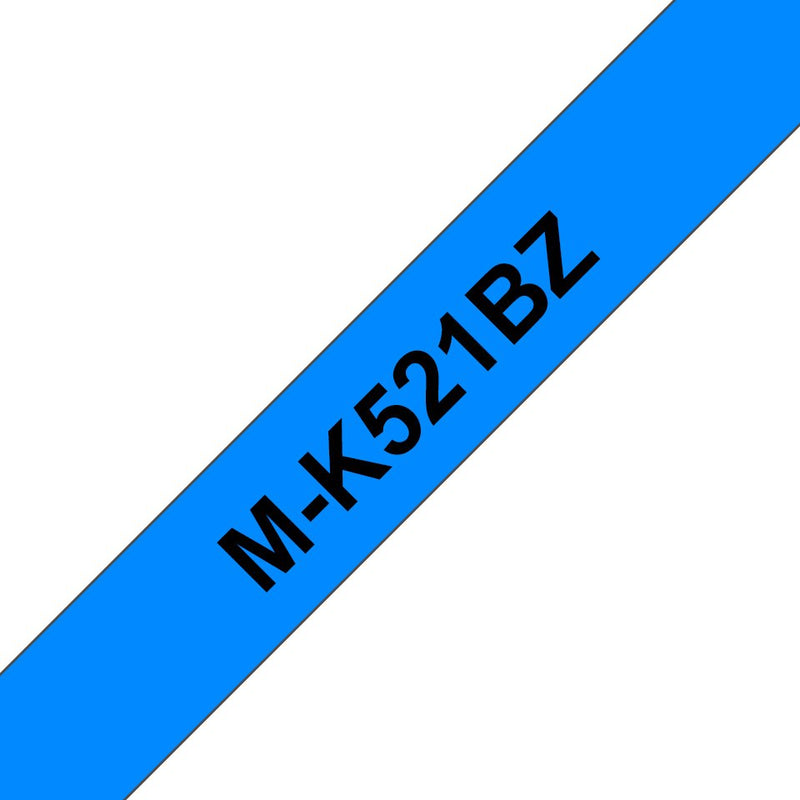 Brother - Schriftband Schriftbandkassette M-K521 9mm, 8m, bl, sw − 20 Stück