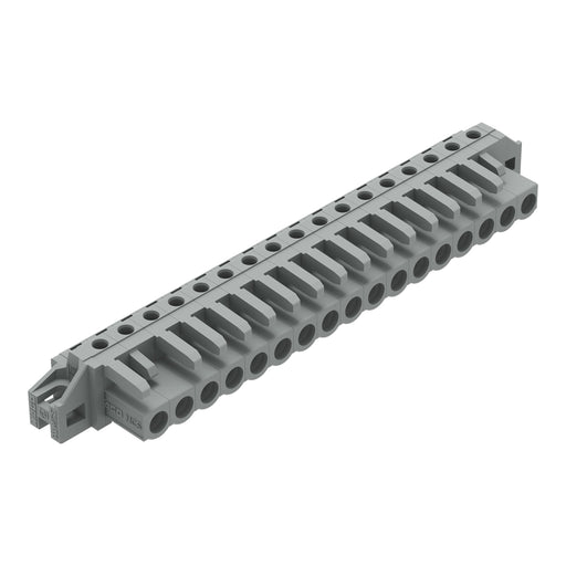 WAGO - Leiterplattensteckverbinder THT-Federleiste abgewink. 232-247/031-000 Rastermaß 5mm,grau − 10 Stück
