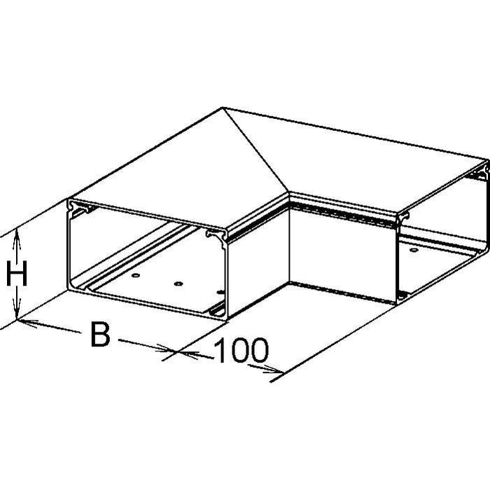 Niedax - Flachwinkel für Leitungführungskanal GFK-Vertikaleck 90Gr. LFGWC 40.060 40x57mm  − 1 Stück
