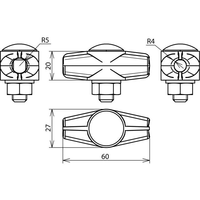 DEHN - Trennklemme für Blitzschutz ES-Trennklemme ESTK810ZG TG/tZn f.Rd 8/10mm