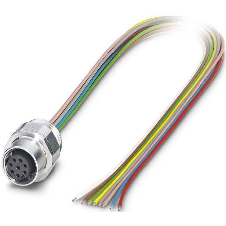 Phoenix Contact - Rundsteckverbinder, feldkonfektionierbar (Industriesteckverbinder) Wanddurchführung SACC-EC-M12 #1554665 Sensor-/Aktor