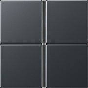 Jung - Abdeckung/Bedienelement für Installationsschalterprogramme Tastensatz 4fach A 404 TSA ANM kompl anthrazit matt − 1 Stück