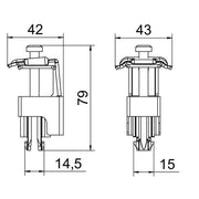 OBO Bettermann - Photovoltaik-Verbindungs- und Befestigungselement Universalklemme KLU A2 S 41x42x79 Edelstahl − 20 Stück