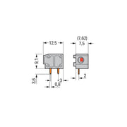 WAGO - Leiterplattenklemme Anreihbare Leiterplattenk. 235-757 2,5mm² − 100 Stück