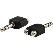 E+P Elektrik - Koax-Kupplung Audio-Adapter GS 38 6,35 StereoSt.+2xCi.