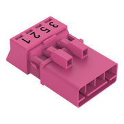 WAGO - Steckverbinder für steckbare Gebäudeinstallation Stecker 4-polig 890-294/081-000 pink − 50 Stück