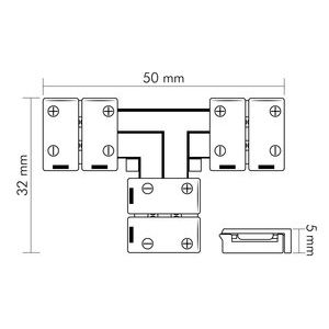Nobile - Zubehör/Ersatzteile für Lichtschlauch/-band T-Verbinder 5er Set 5011510855