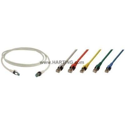 Harting - Patchkabel Kupfer RJI-Kabel 09488787589005 Cat.6a blue 0,5m − 10 Stück