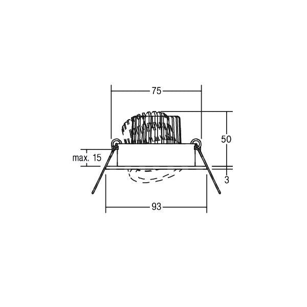 Brumberg Leuchten - Downlight/Strahler/Flutlicht LED-Einbaustrahler 230V 38309253 3000K, alu matt