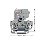 WAGO - Sicherungs-Reihenklemme Sicherungsklemme 281-611/281-541 gr 0,08-4qmm