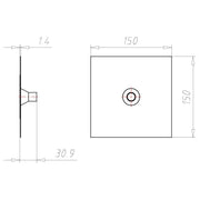 Kaiser - Zubehör/Ersatzteile für Dose/Gehäuse für Montage in der Wand/Decke Rohrmanschette 9059-48 D=15-22mm