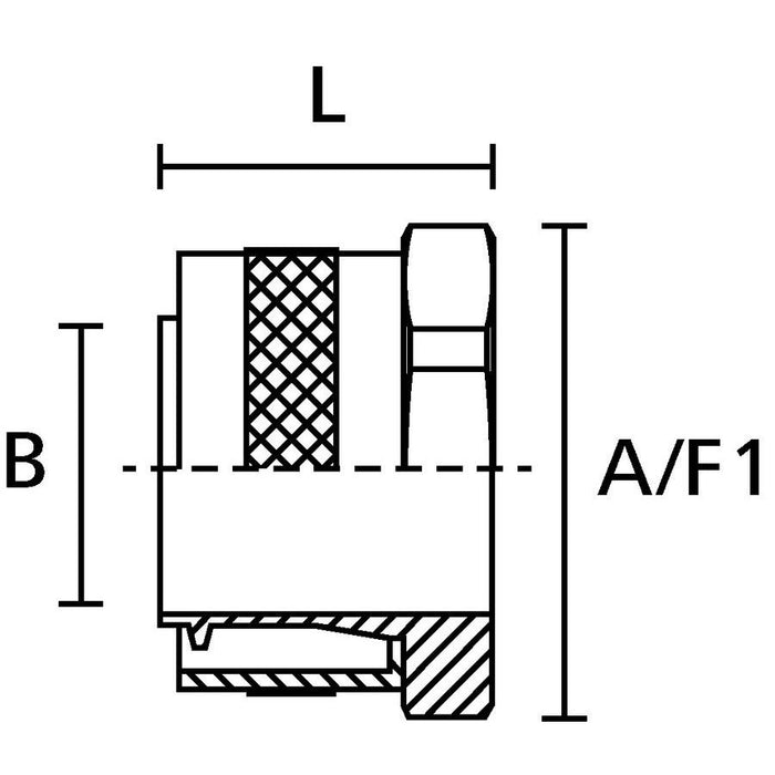 HellermannTyton - Metall-Schutzschlauch-Verschraubung Metallverschraubung PCS12-PC-NPB-ML (10) Einführungsbuchse − 10 Stück

