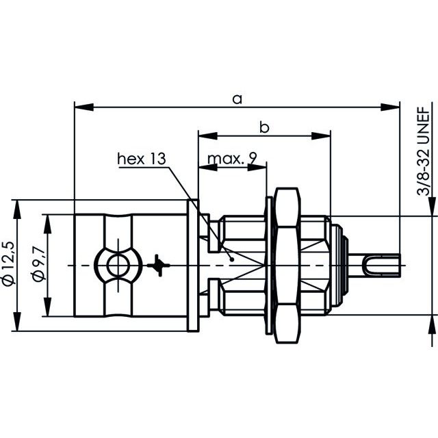 Telegärtner - Koax-Steckverbinder BNC-Einbaubuchse au 100023372 UG1094/U − 5 Stück
