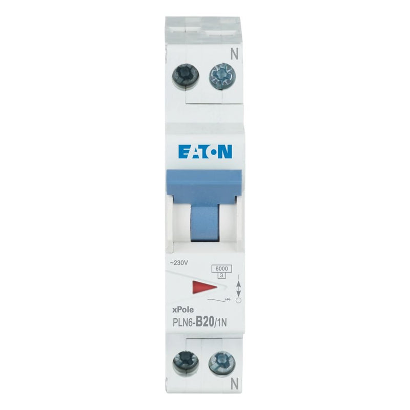 Eaton - Leitungsschutzschalter Leitungsschutzschalter PLN6-B20/1N-DE 20A, 1p+N,Steckkl. B