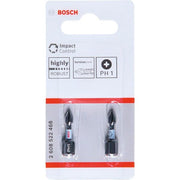Bosch - Bit PRO Phillips Impact Bit, 2608522468 PH1, 25 mm, 2-tlg