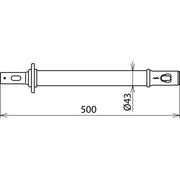 DEHN - Zubehör/Ersatzteile für Sicherheitsgeräte Handhabe H STK 43 500 D=43mm, L=500m