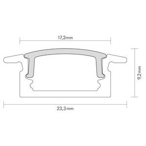 Nobile - Zubehör/Ersatzteile für Lichtschlauch/-band Alu T-Profil 2m 5011146814 Abdeckung opal − 1 Stück