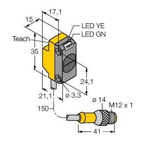 Turck - Lichttaster energetisch Opto Sensor QS18EP6DBQ5 Lichttaster