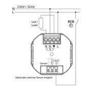 Eberle Controls - Raumthermostat/Uhrenthermostat UP-Thermostat FIT np 3R / blau