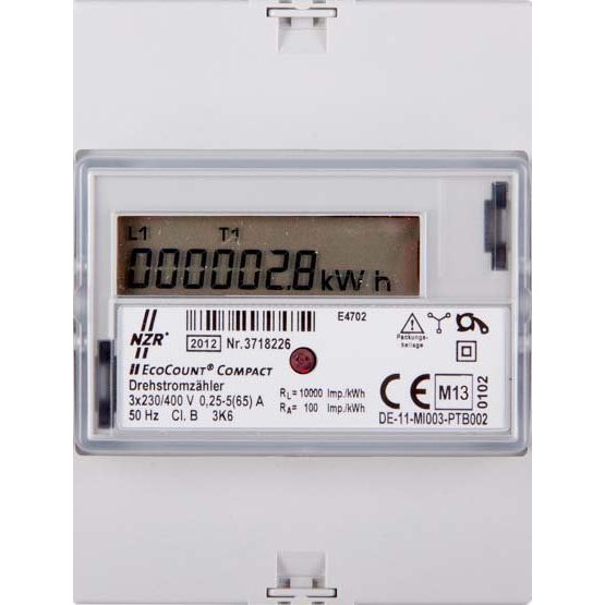 NZR - Elektrizitätszähler DS-Hutschienenzähler EcoCount #33220216 3x230/400V