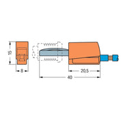 WAGO - Prüfstecker Bananenstecker 215-511 − 50 Stück