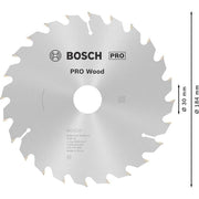 Bosch - Kreissägeblatt PRO Wood Kreissägeblatt, 2608640610 184 x 2,6 x 30 mm