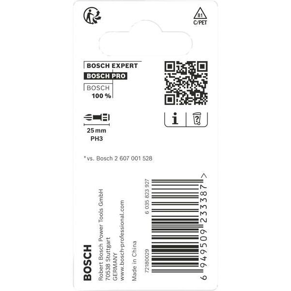 Bosch - Bit PRO Phillips Impact Bit, 2608522469 PH3, 25 mm, 2-tlg