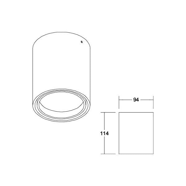 Brumberg Leuchten - Downlight/Strahler/Flutlicht LED-Anbaudownlight 230V 12394173