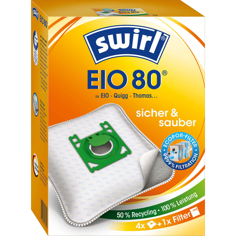 Swirl - Zubehör/Ersatzteile für Bodenpflege Staubbeutel EIO 80 EcoPor VE4 für EIO