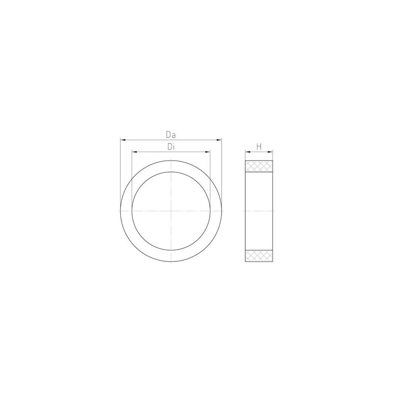 Jacob - Dichtring, flach Dichtringe 336/32 NEO 32X44,7X12- 36 − 10 Stück