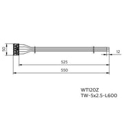 Philips Lighting - Elektrisches Zubehör/Ersatzteile für Leuchten Durchgangsverdrahtung WT120#75516199(VE10) DV 5x2.5-L600