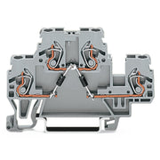 WAGO - Bauelement-Reihenklemme Bauelementklemme 870-541/281-490 2 Dioden 1N4007,grau − 50 Stück