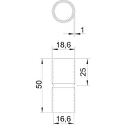 OBO Bettermann - Muffe für Installationsrohre Edelstahlverbindungsmuffe SV16W A4 ohne Gewinde 16mm − 10 Stück
