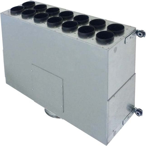 Maico - Zubehör/Ersatzteile für Ventilatoren Luftverteiler aus Blech MF-BV63-160-14 14Anschl. f.Flexrohr