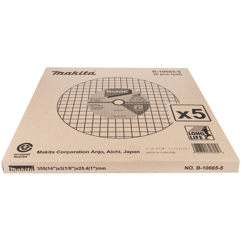 Makita - Trenn-/Schleifscheibe Trennscheibe B-10665-5(VE5) 355mm, Stahl