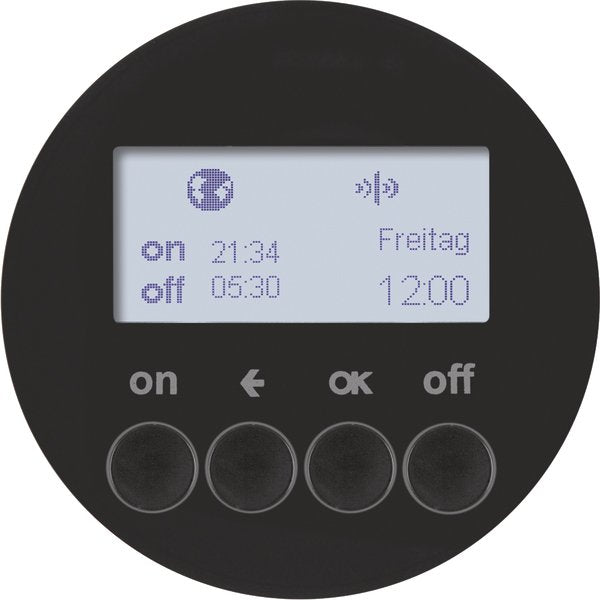 Berker - Bussystem-Zeitschaltuhr KNX-Funk Zeitschaltuhr 85745231 schwarz glänzend