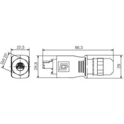 Weidmüller - Modularer Steckverbinder Stecker IE-PS-V14M-HYB-10P − 10 Stück