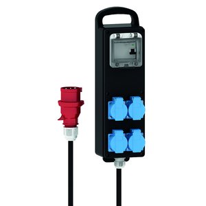 Bals Elektrotech - CEE-Steckdosen-Kombination (IEC 60309) Vollgummi-Verteiler 53213 mit FI