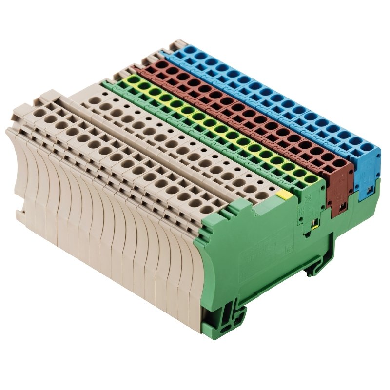 Weidmüller - Initiator/Aktor-Reihenklemme Klemme ZIA 1.5/4L-PE/16/KB Federanschl.,1.5mm² − 2 Stück