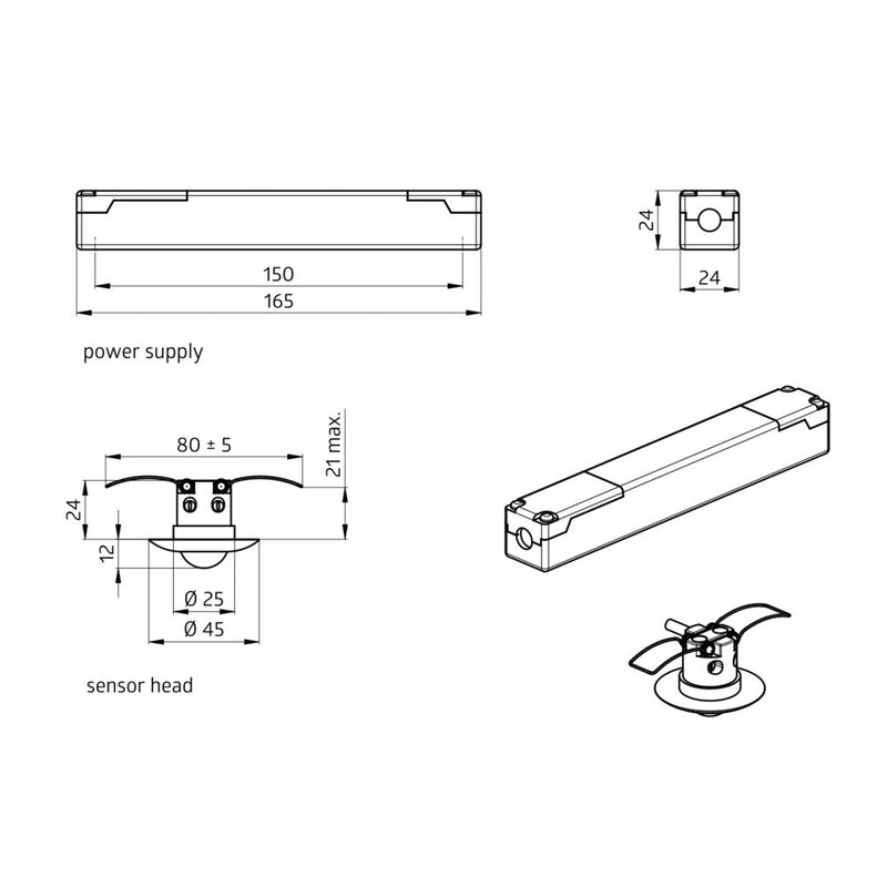 BEG Brück Electronic - Bewegungsmelder/Präsenzmelder komplett Präsenzmelder PD9-1C-12-48V-DE