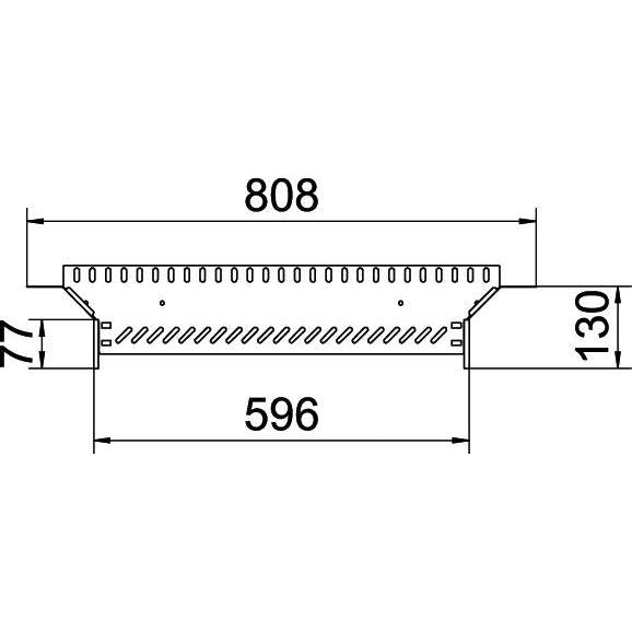 OBO Bettermann - Anbau-Abzweigstück für Kabelrinne Anbau-Abzweigstück RAA 160 A2 Kabelrinne 110x600