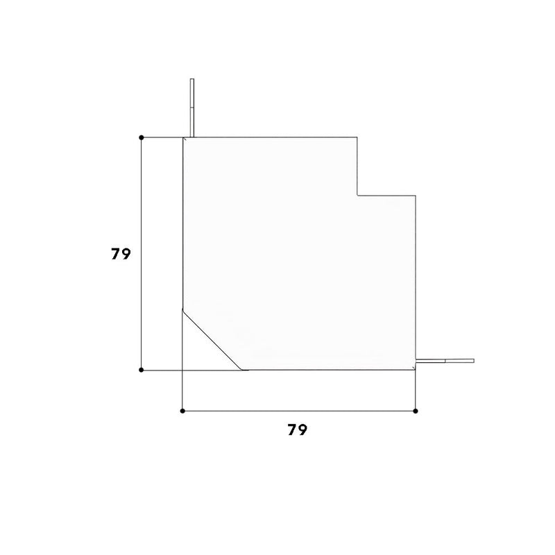 GGK - Außeneck für Geräteeinbaukanal FB-Ausseneck 60x110 alp 11145 − 1 Stück